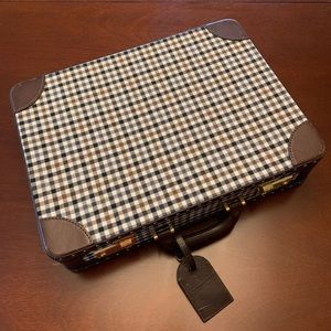 Vintage Etro plaid hard case briefcase